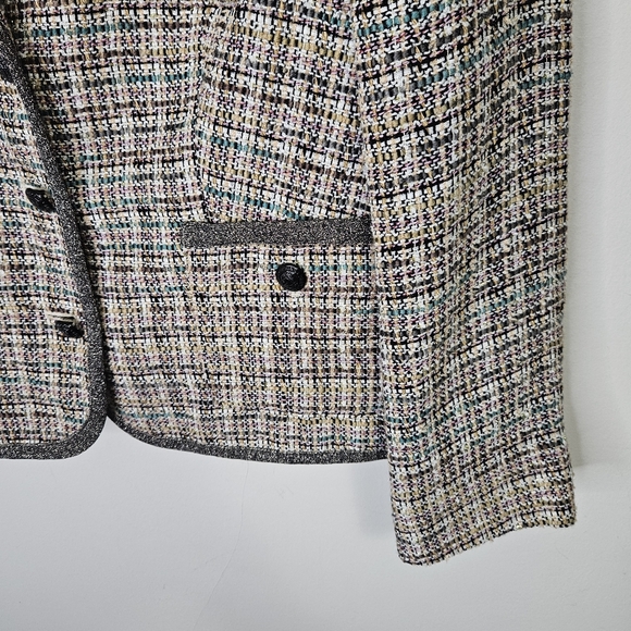 Brooks Brothers Tweed Jacket Blazer  Sz 2 Multicolor Textured Corporate  Preppy - Picture 7 of 13